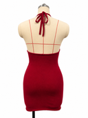 Kiki Halter Mini Dress Wine