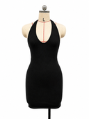 Kiki Halter Mini Dress Black