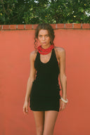 Kiki Halter Mini Dress Black