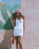 Kiki Halter Mini Dress White